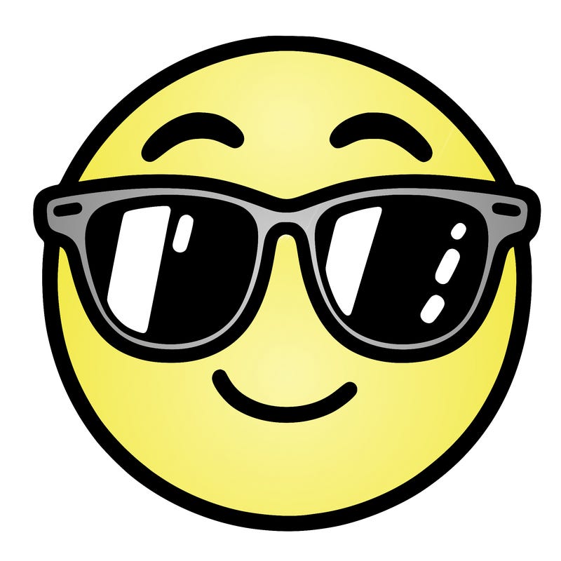 emoji with sunglasses