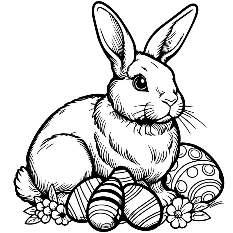 realistic rabbit easter