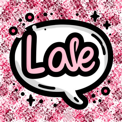 bubble letter that says love