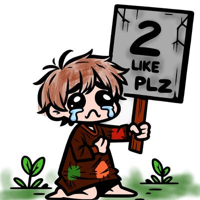 small poor toddler crying with sign that says 2 like plz