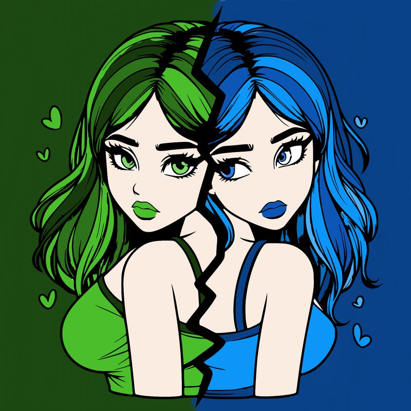 realistic girl split