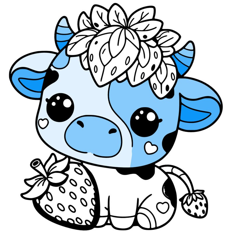 cute strawberry cow