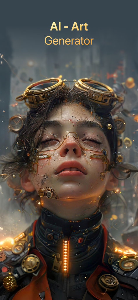 A detailed cinematic AI generated portrait of a woman in a cyberpunk style with mechanical features