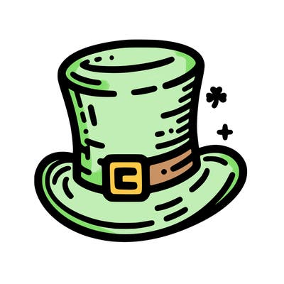 st patrick hat with thin lines