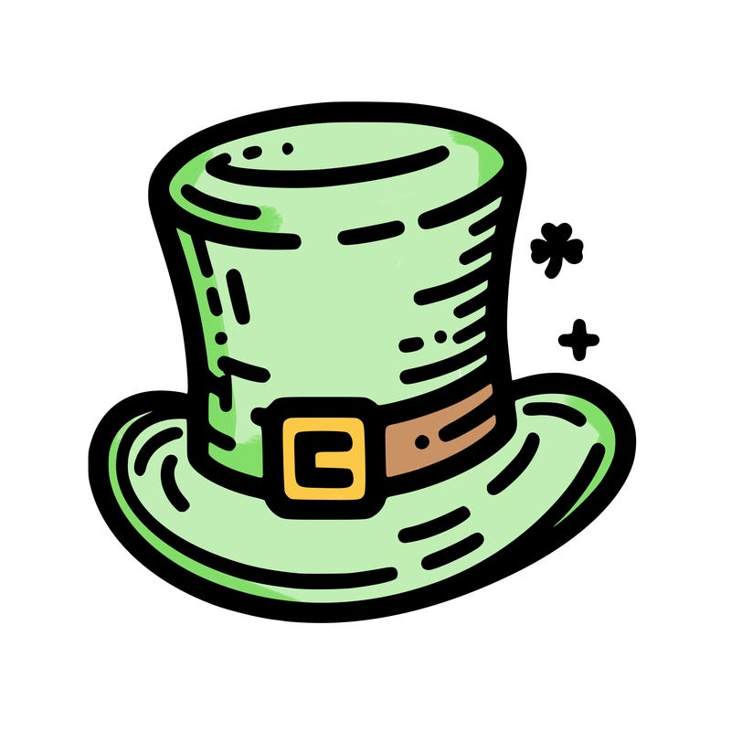 st patrick hat with thin lines