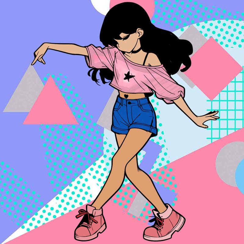 realistic girl danceing