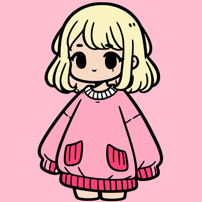 girl with a baggy sweater