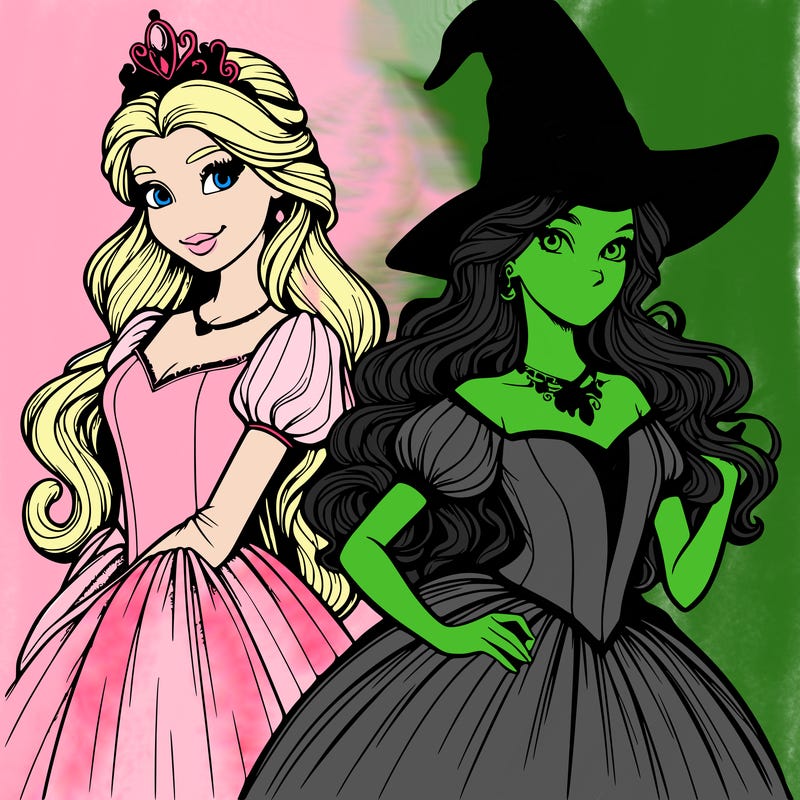 a realistic princess and a witch
