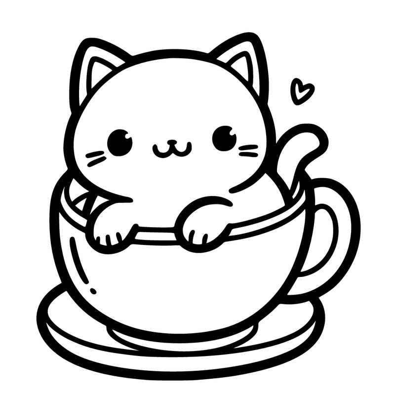 a cat in a cup