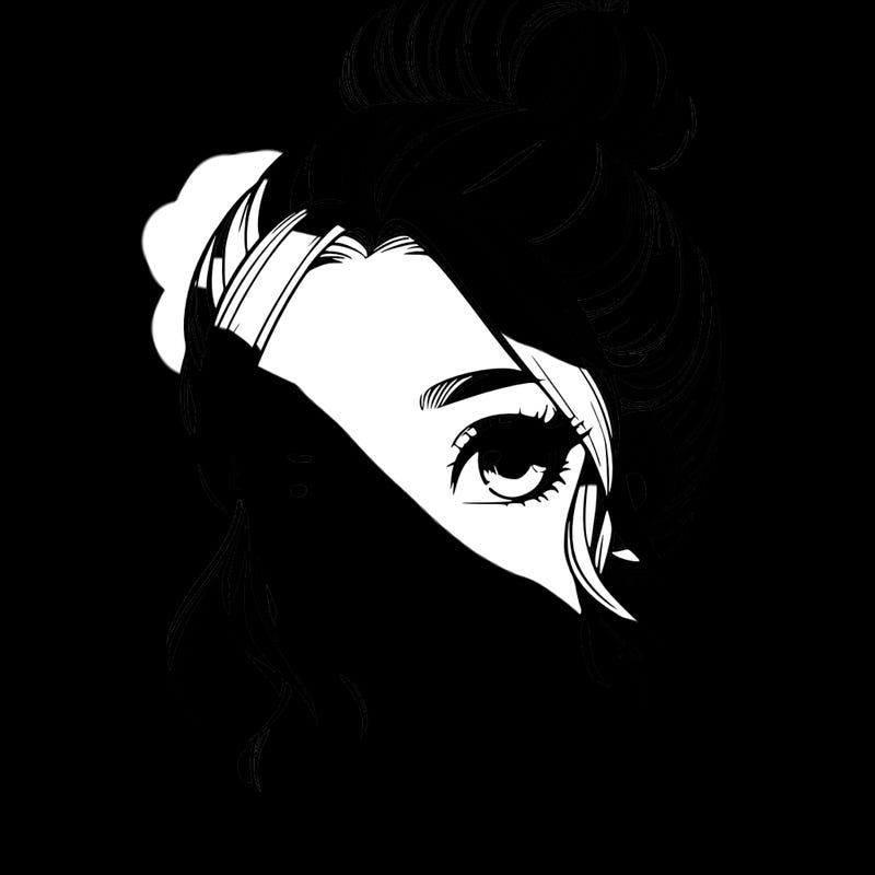 realistic pretty girl with hair in bun