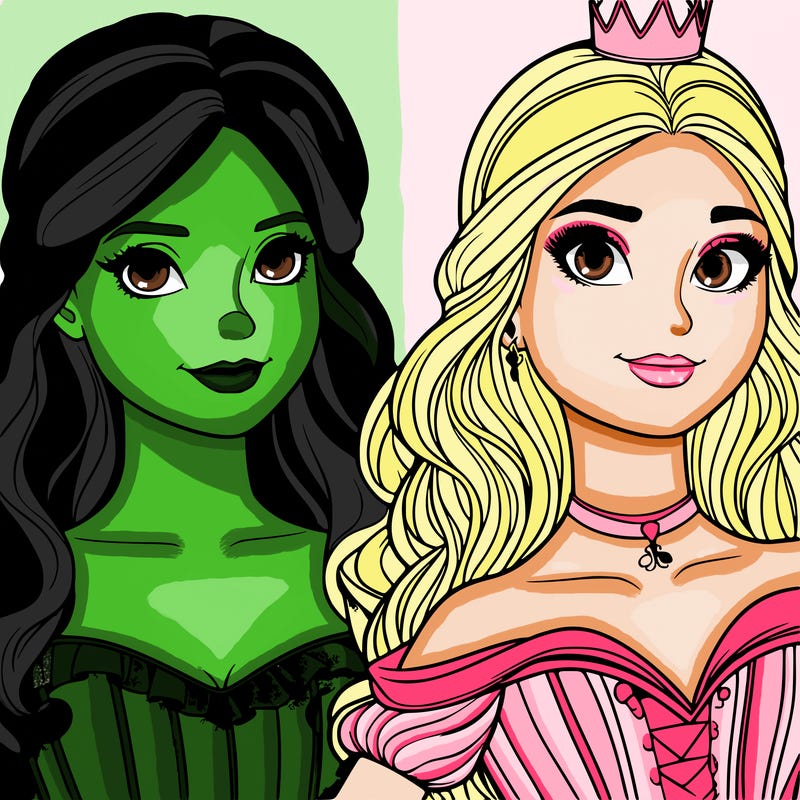 elfaba and glinda realistic girls