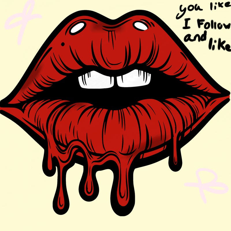 lips that look realistic and drip