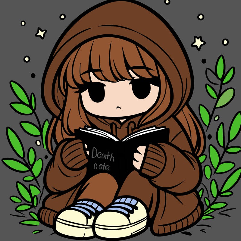 girl in oversized hoodie reading a book