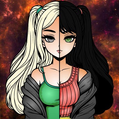 realistic girl split