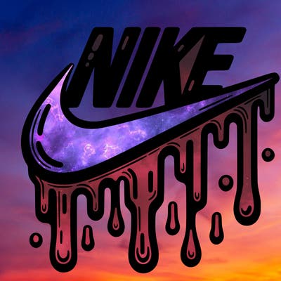 dripping nike logo