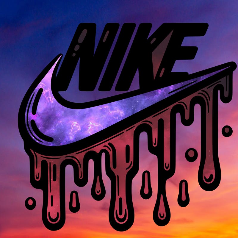 dripping nike logo