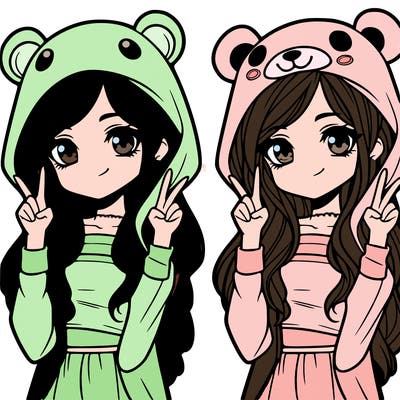 teen girl in animal costume