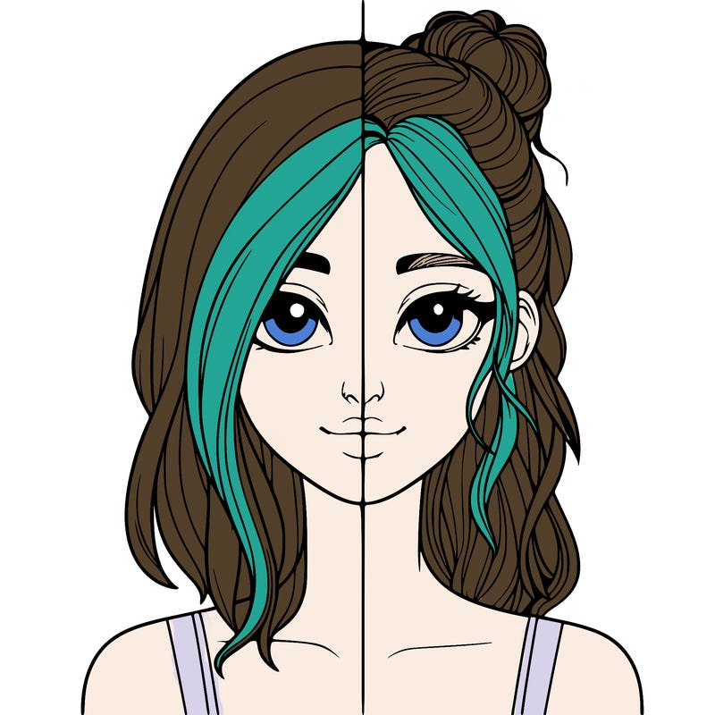 realistic girl split