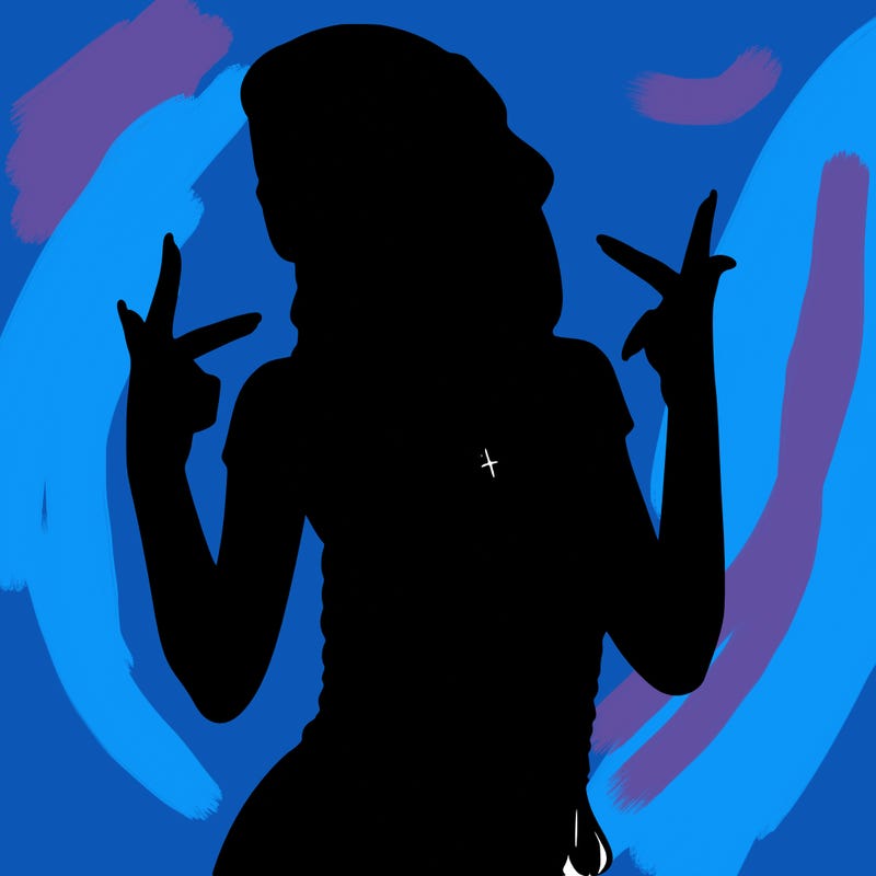 realistic teenage girl with braids and a beanie and crop top doing 🫶🏼