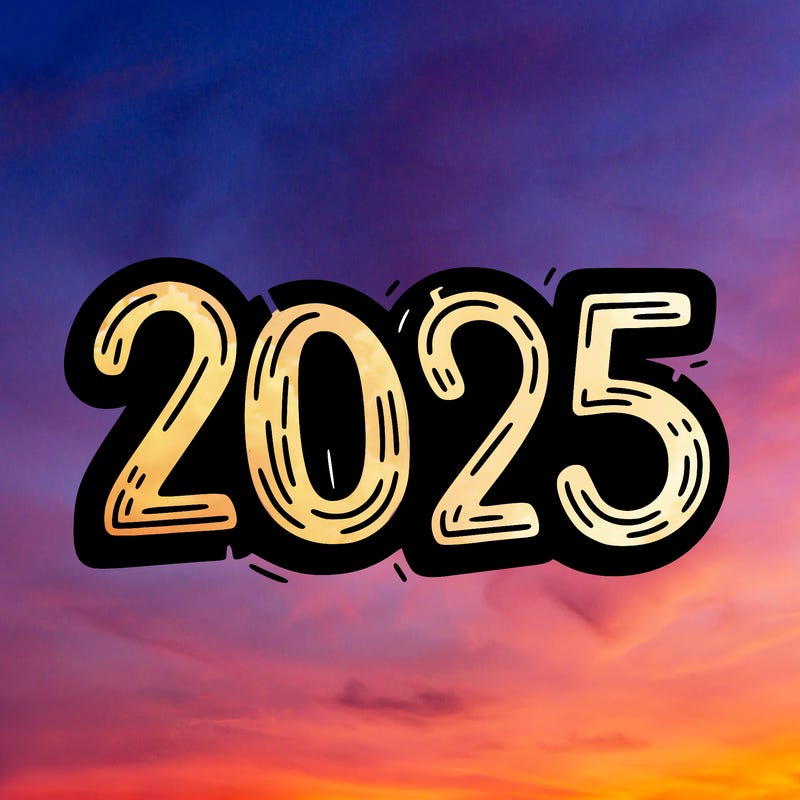 one line scrawled numbers sketch design “2025”