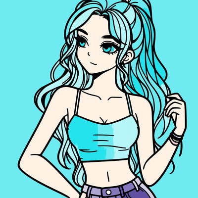 girl in crop top