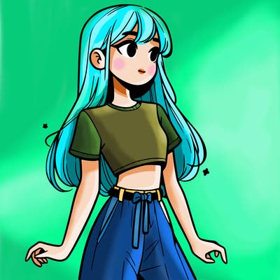 girl in a cute crop top