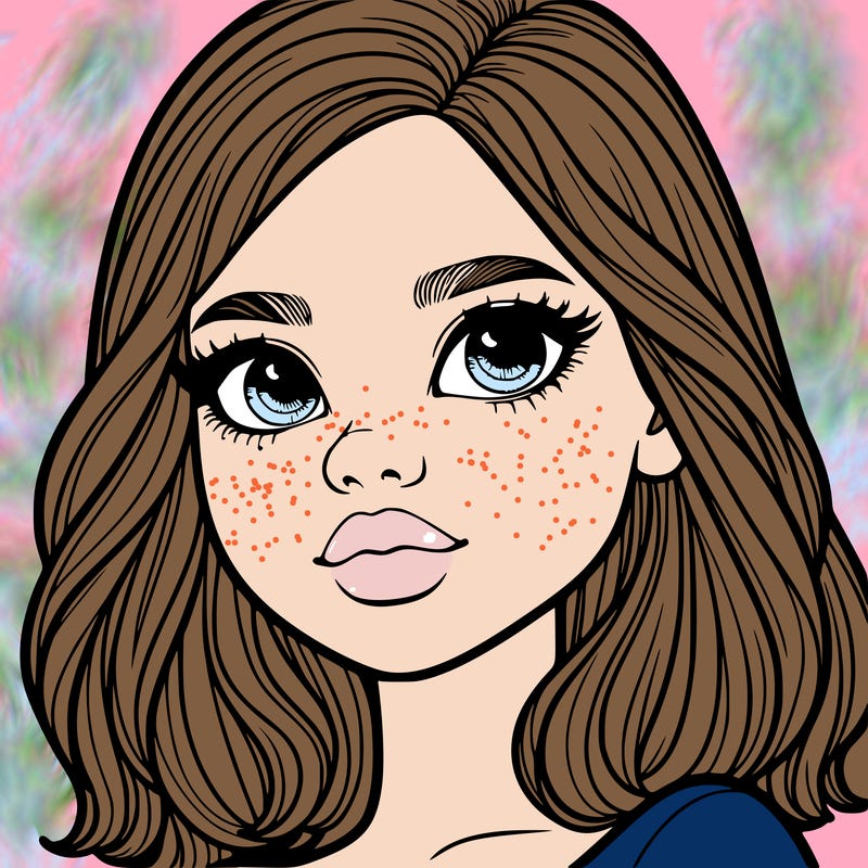 girl with freckles realistic