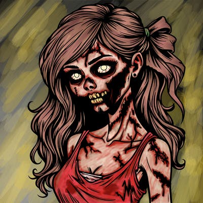 realistic zombie girl