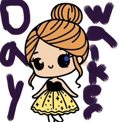 a girl with a sparkling dress and a bun in her hair