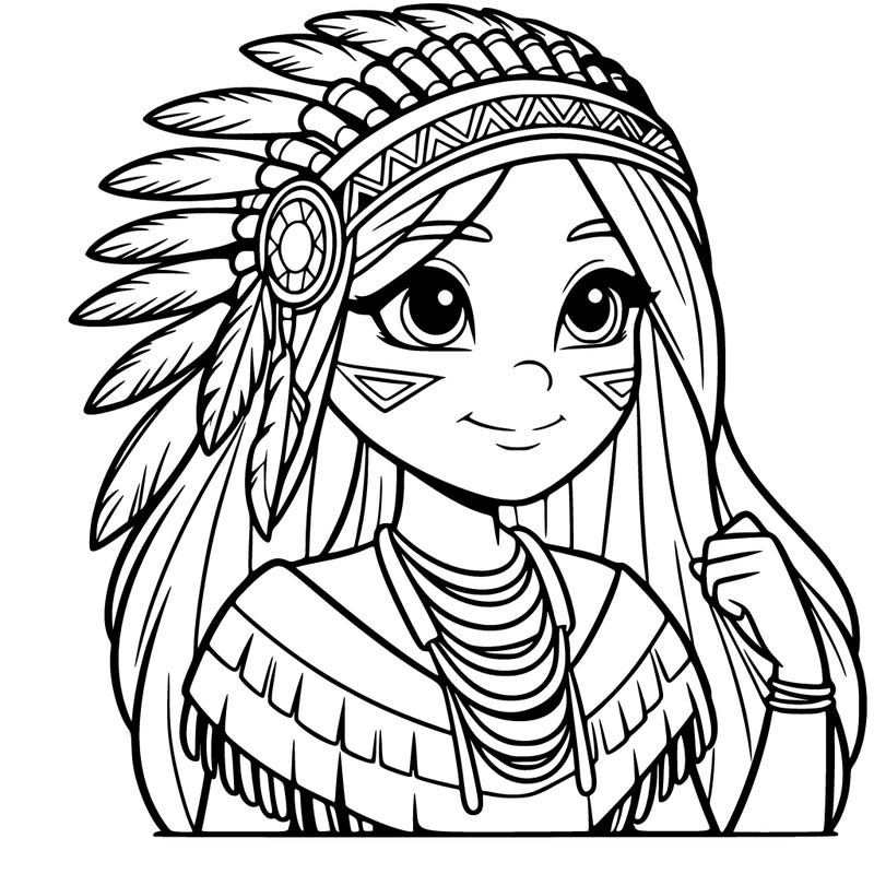 native american teen age girl