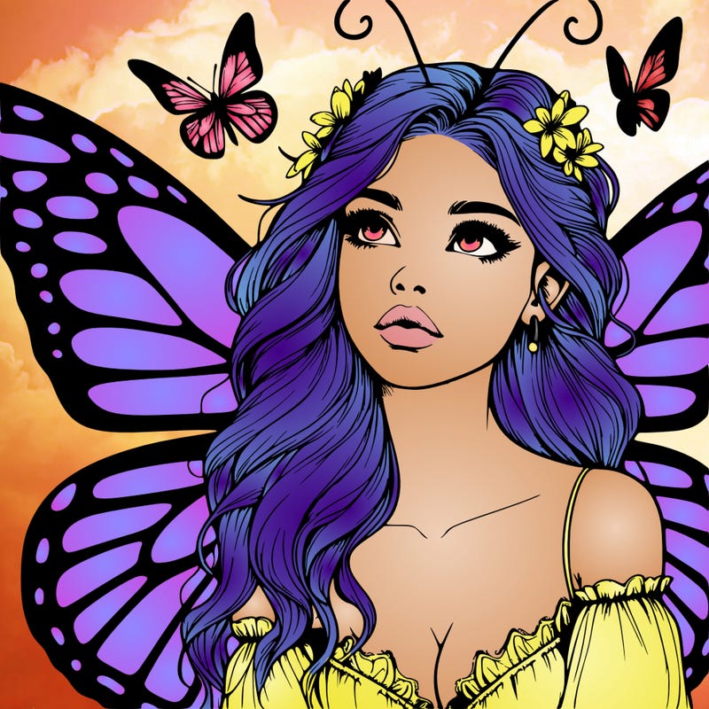 butterfly fairy realistic girl