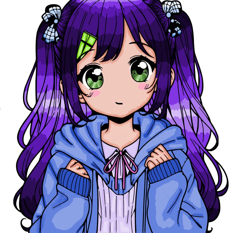 manga girl with cute clothes