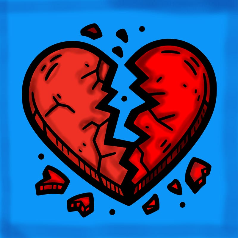 broken to pieces heart