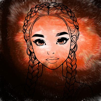 realistic girl with braids