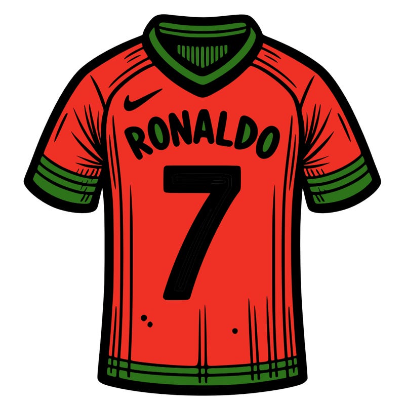 soccer jersey name ronaldo number seven