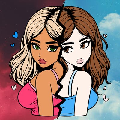 realistic girl split