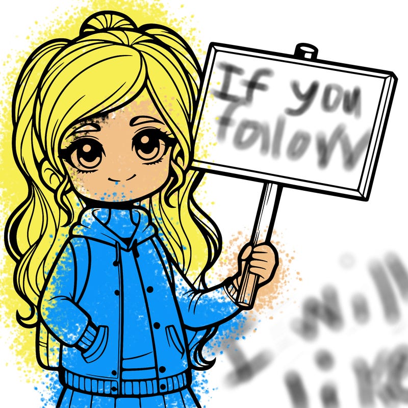 girl with sign