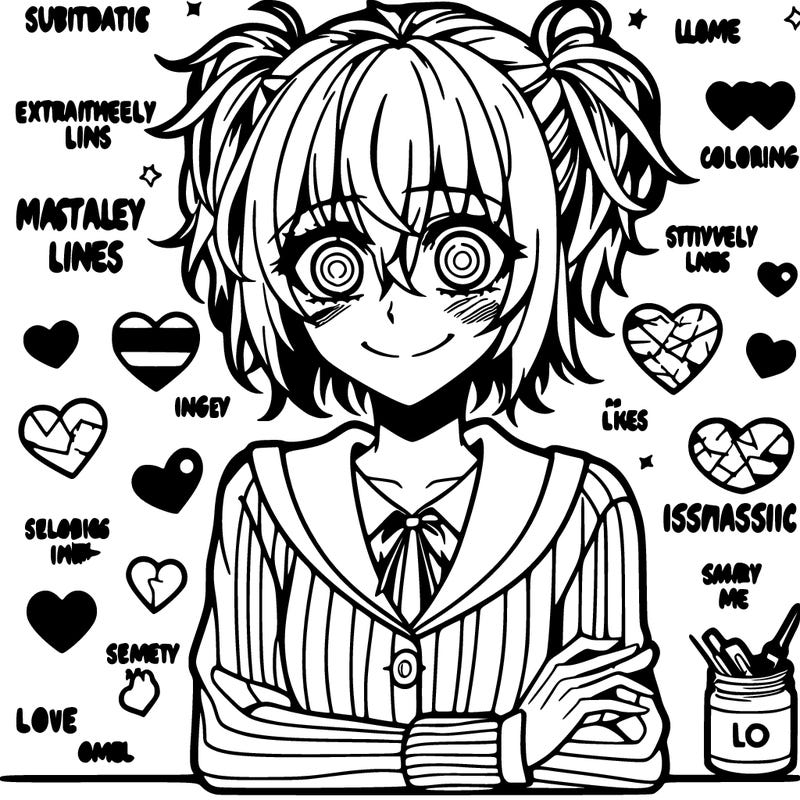 a psychopathic anime girl because she is in love