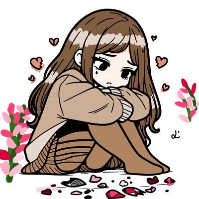 a girl after a breakup