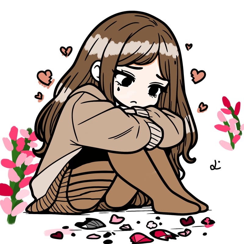 a girl after a breakup