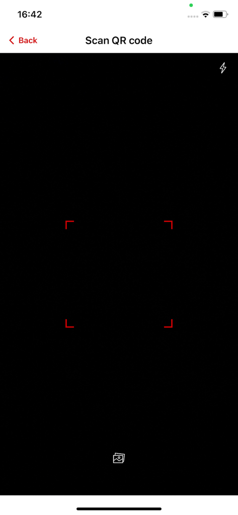 ALTA BANK2GO - A smartphone screen showing the ALTA BANK2GO QR code scanner interface