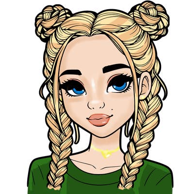 realistic girl with braids