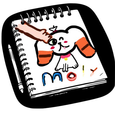 a blank sketch pad