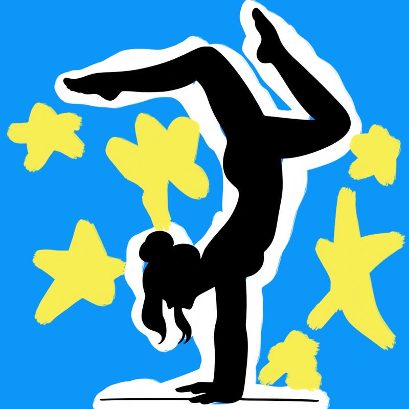 a woman doing a handstand