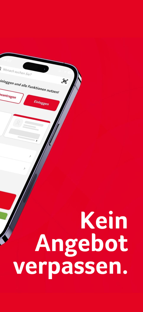 Transgourmet/Prodega Schweiz - Interfaz de la aplicación móvil Transgourmet Prodega destacando ofertas mayoristas para negocios