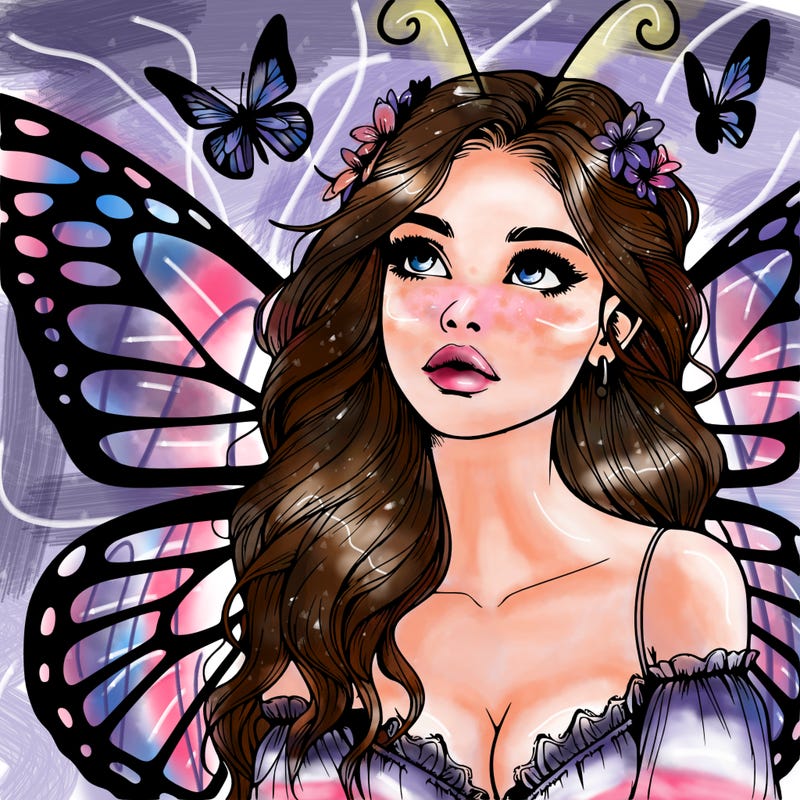 butterfly fairy realistic girl