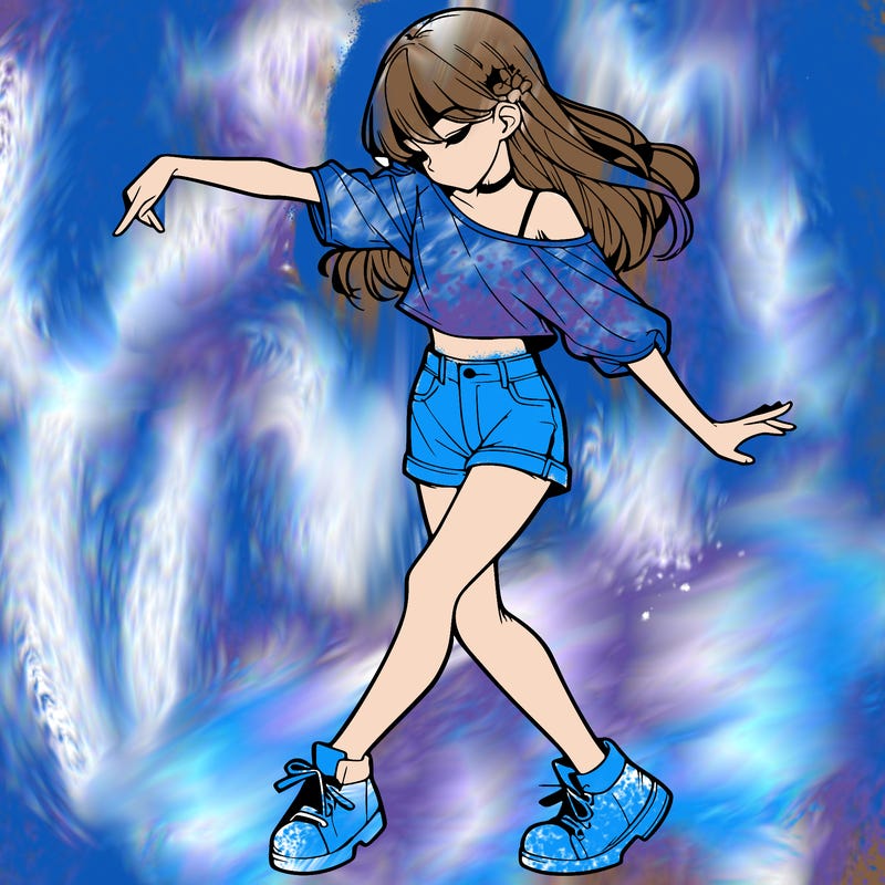 realistic girl danceing