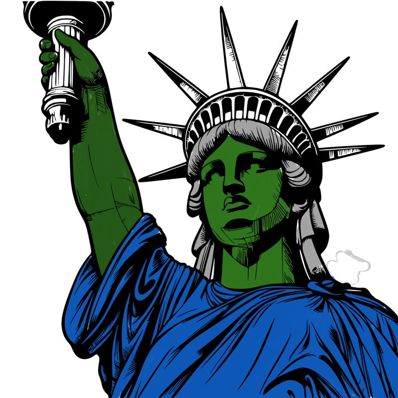 realistic statue of liberty