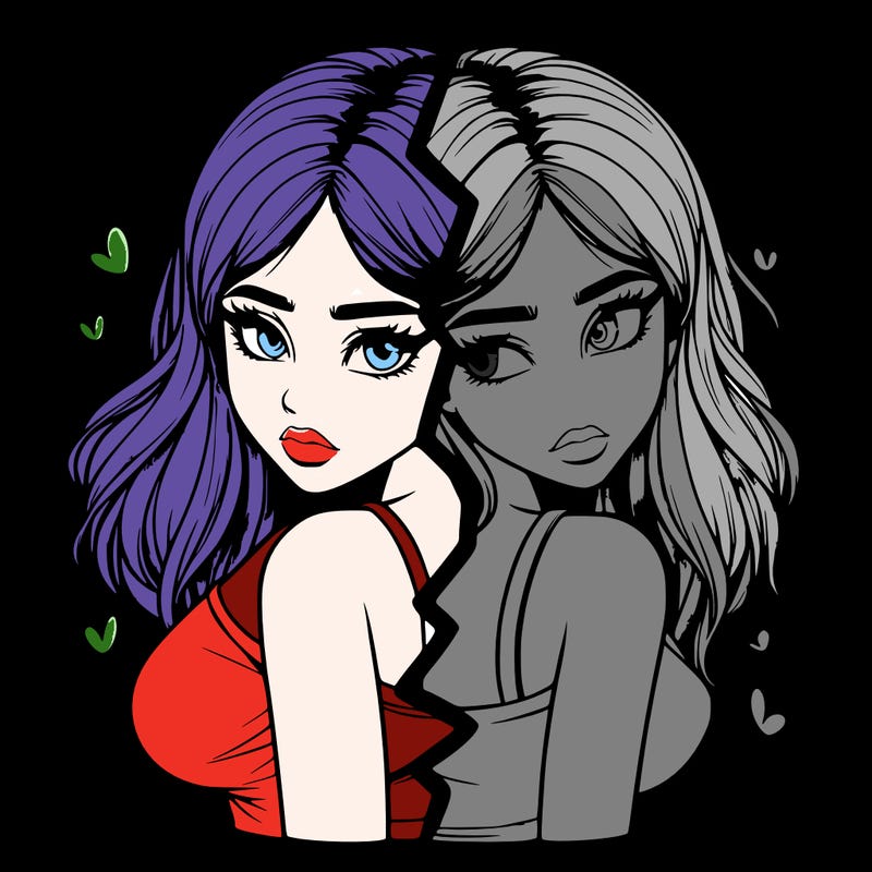 realistic girl split