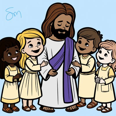 jesus loving children